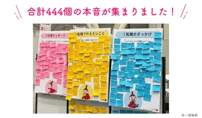 444個の本音が集まったボード