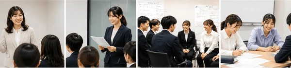 若手ビジネスパーソンが研修に参加している様子