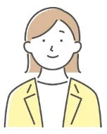 笑顔のショートヘアの女性のイラスト