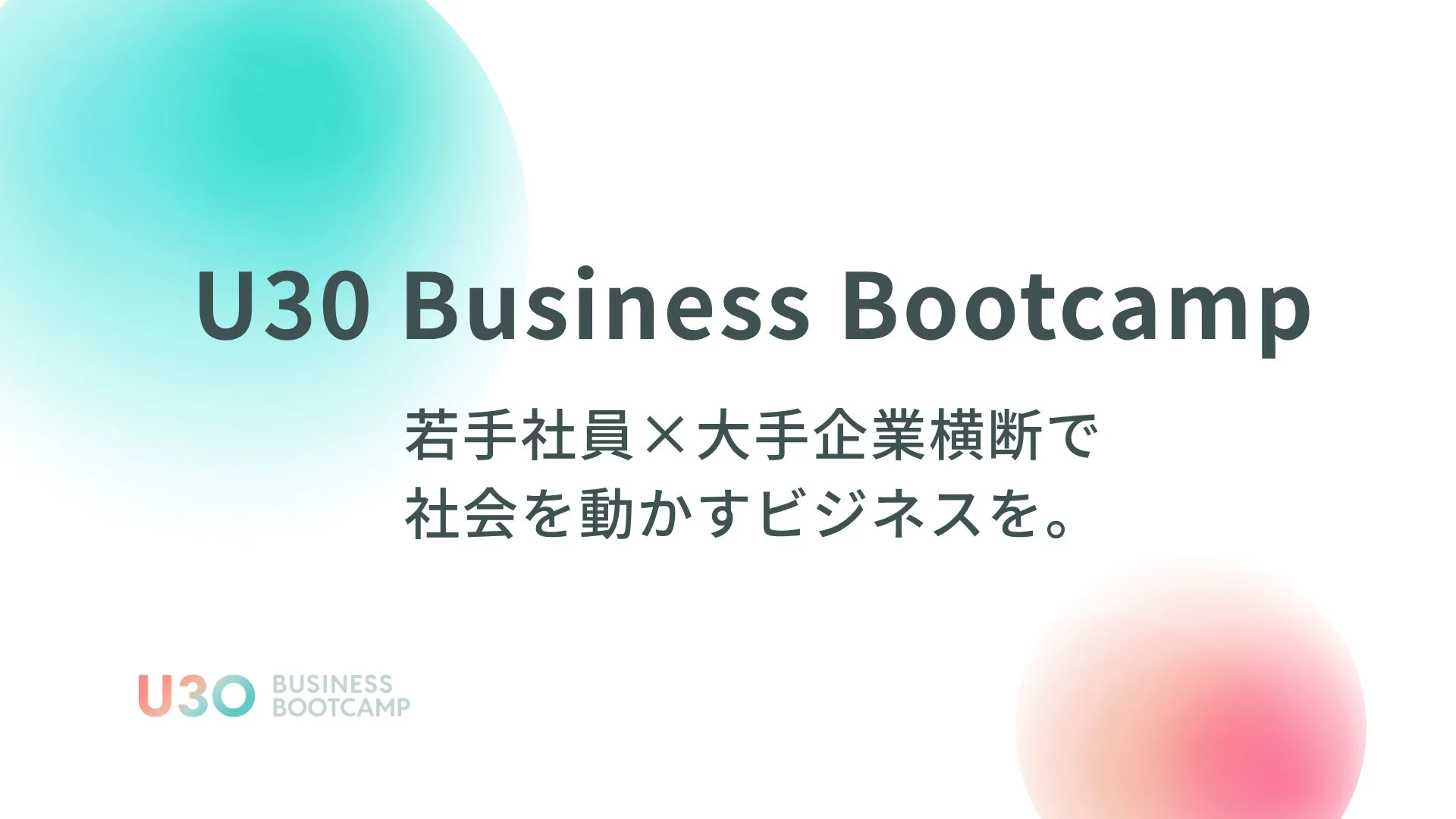 U30 Business Bootcamp